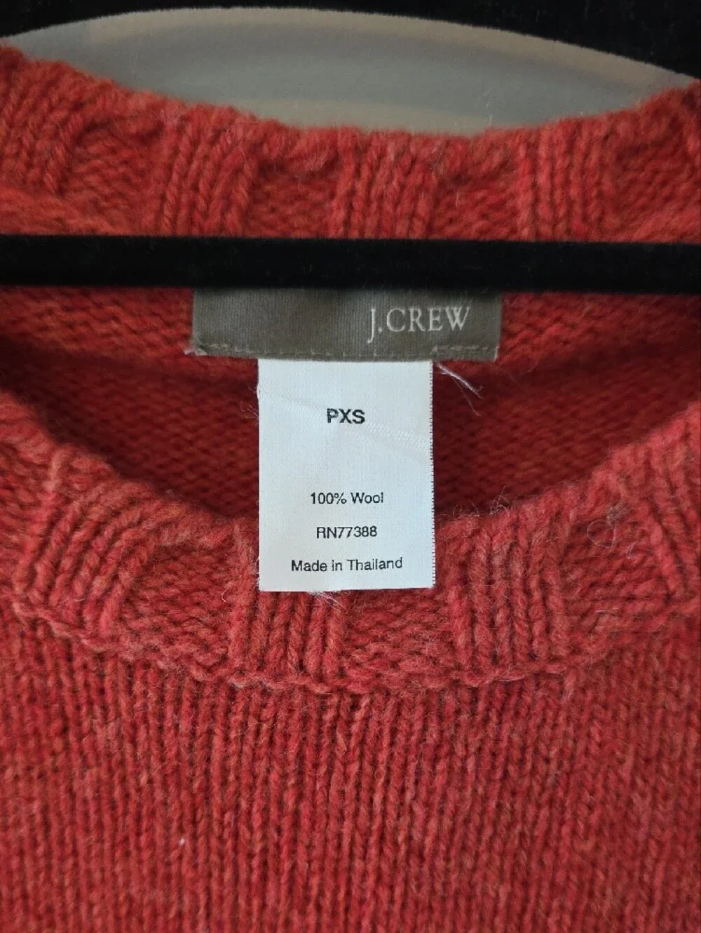J. Crew Coral-Red Crewneck Sweater